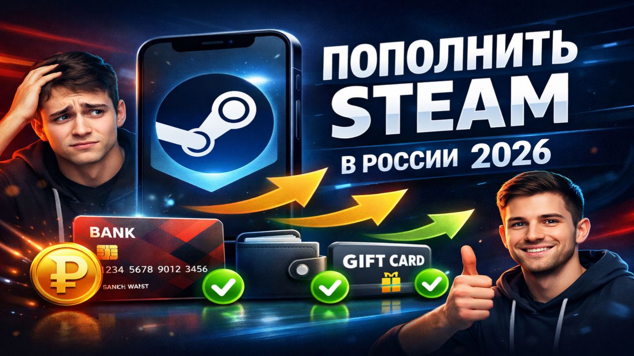 Как пополнить аккаунт Steam в России в 2026 — лучшие способы