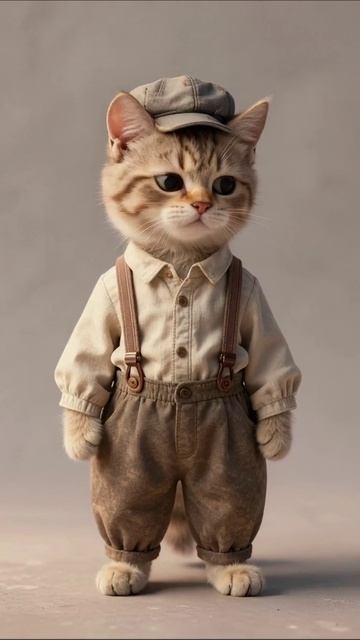 Стильный кот в модной одежде #кот #милота #мода