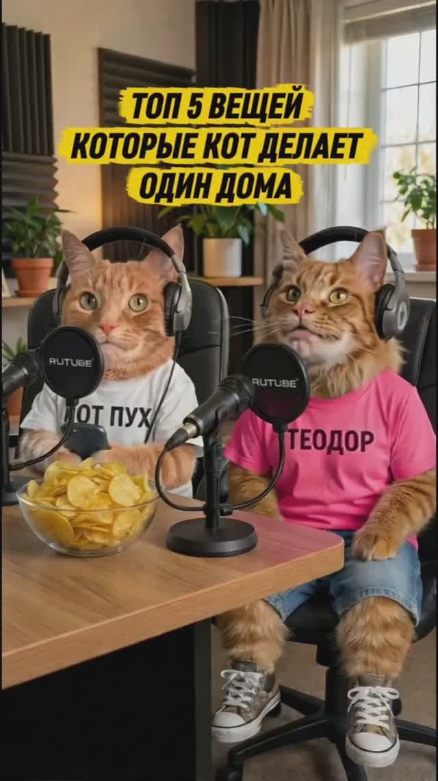 Топ-5 вещей, которые кот делает один дома