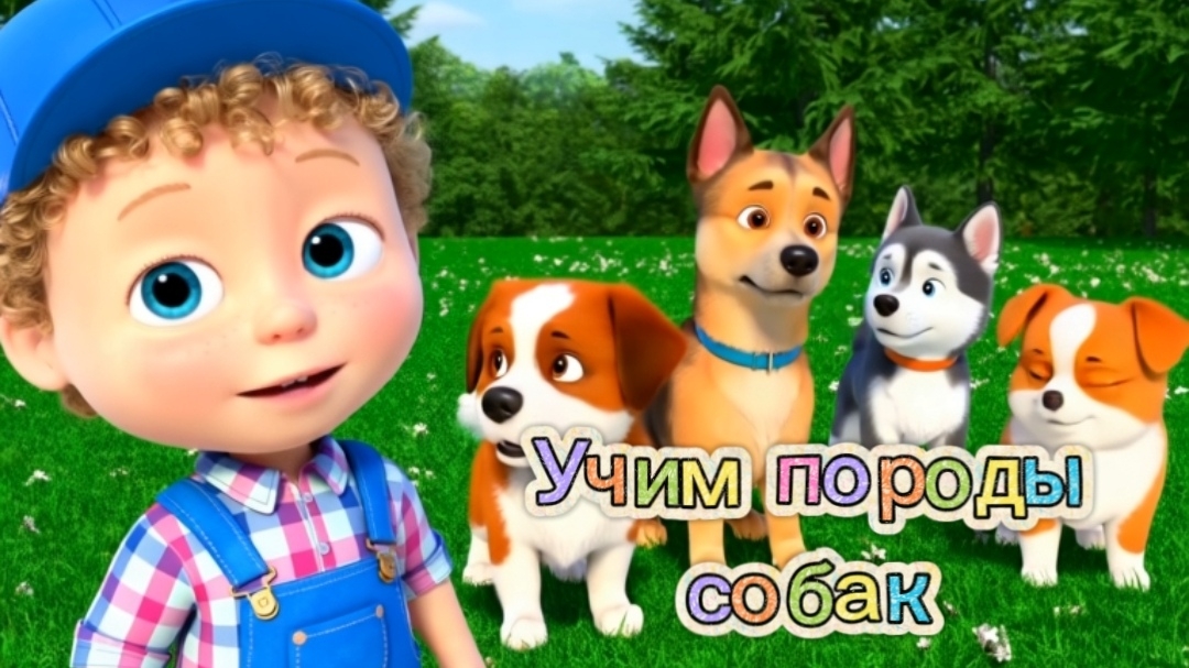 🐕🐾ЛЁНЯ И ПОРОДЫ СОБАК | Учим: шпиц,алабай,хаска,лабрадор,овчарка #дети #обучайки #песни #мультфиль