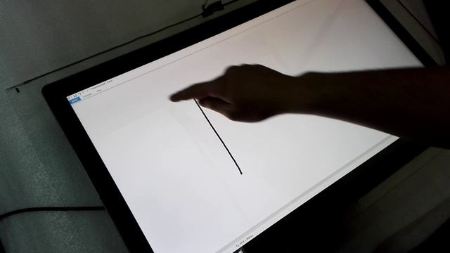 Работа сенсорного монитора через защитное стекло 4 мм