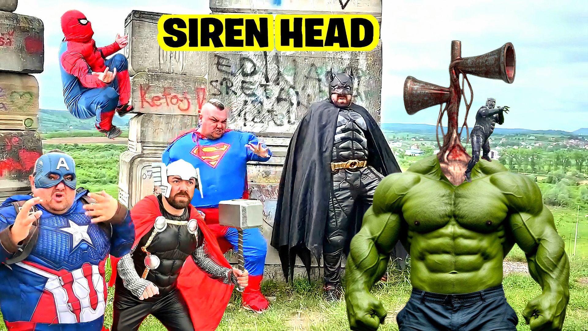 📢 СИРЕНОГОЛОВЫЙ 📢 - против СУПЕРГЕРОЕВ. Кто круче? SIREN HEAD или SUPERHEROES.
