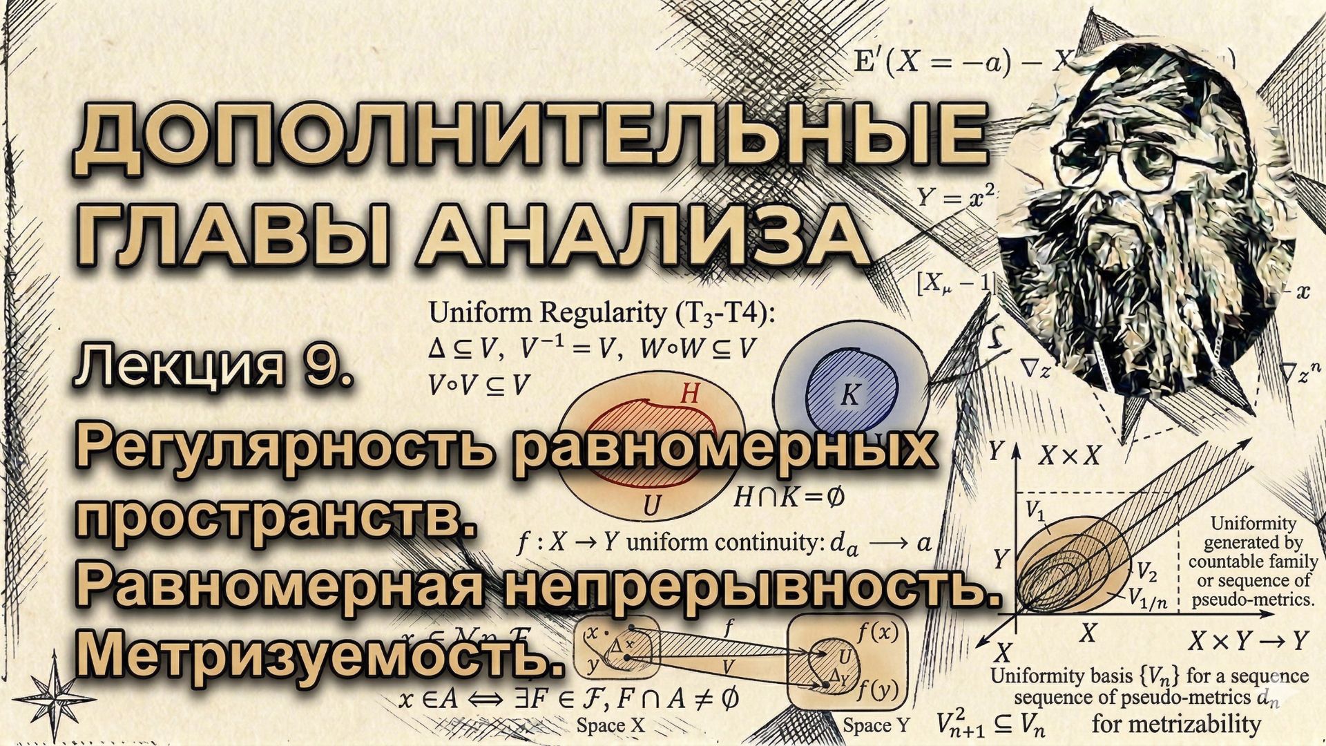 Лекция 9. Регулярность равномерных пространств. Равномерная непрерывность. Метризуемость