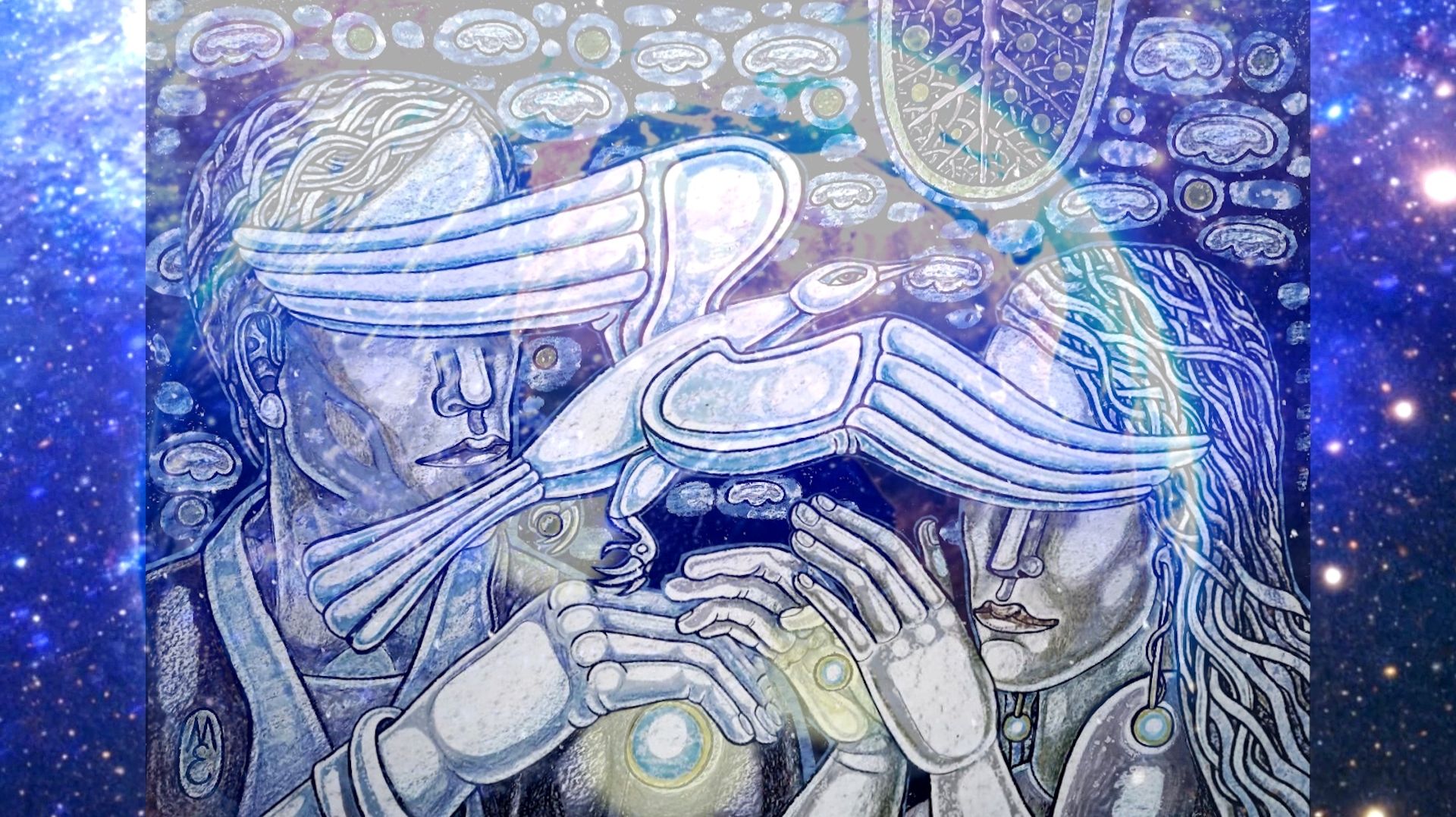 Притяжение. Музыка и исполнение О. Лагуткин. Стихи и графика Е. Моргунова.  Аранжировка А.Левин