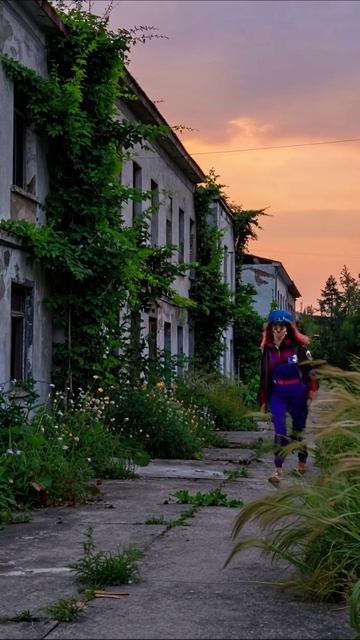 Заброшенные здания на закате #природа #пейзаж #заброшенное