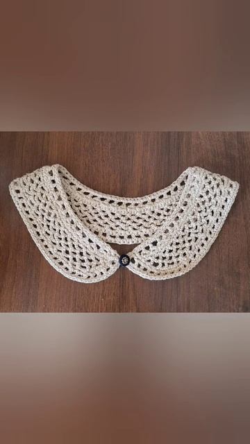 Воротнички связанные мною крючком.