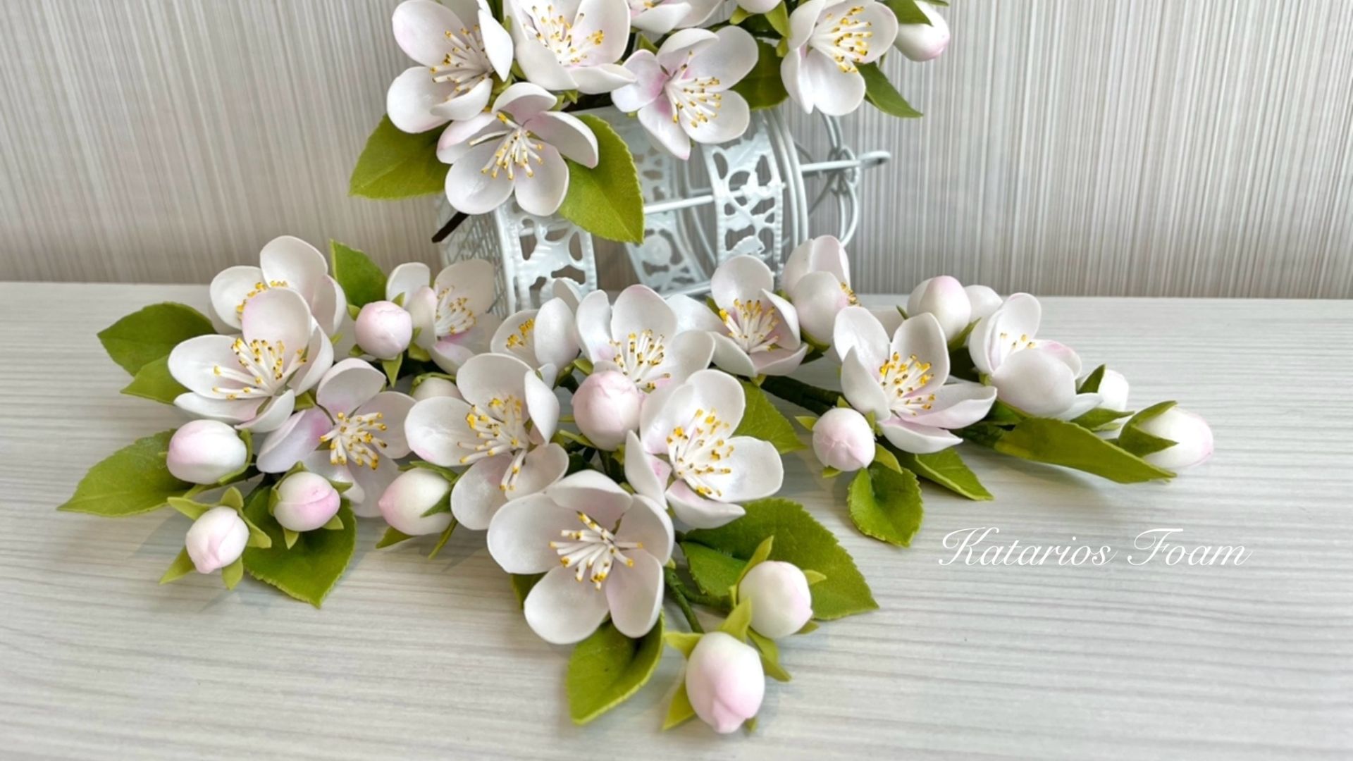 Яблоневый цвет из фоамирана