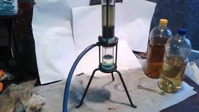 Осветляют сорбентом дизель сделанный из отработанного масла