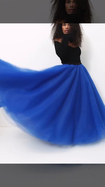 юбка из фатина синяя макси  Victoria Ziminskaya