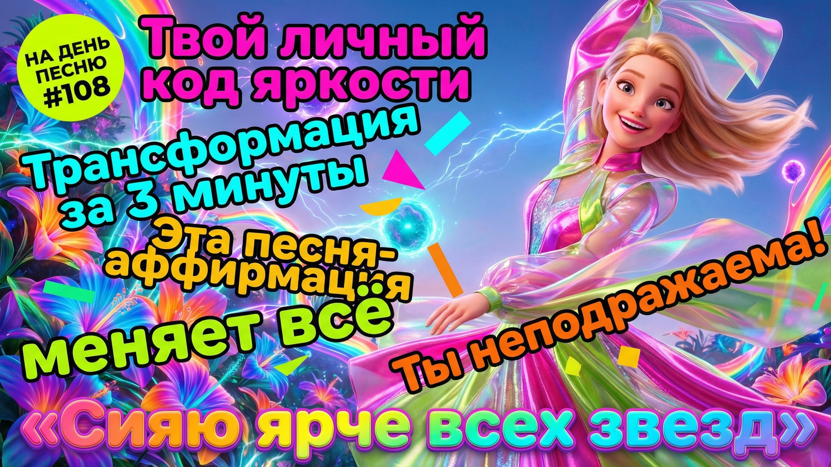 НА ДЕНЬ ПЕСНЮ #108 | МОЩНАЯ ПЕСНЯ-АФФИРМАЦИЯ НА ЭНЕРГИЮ УСПЕХА | 