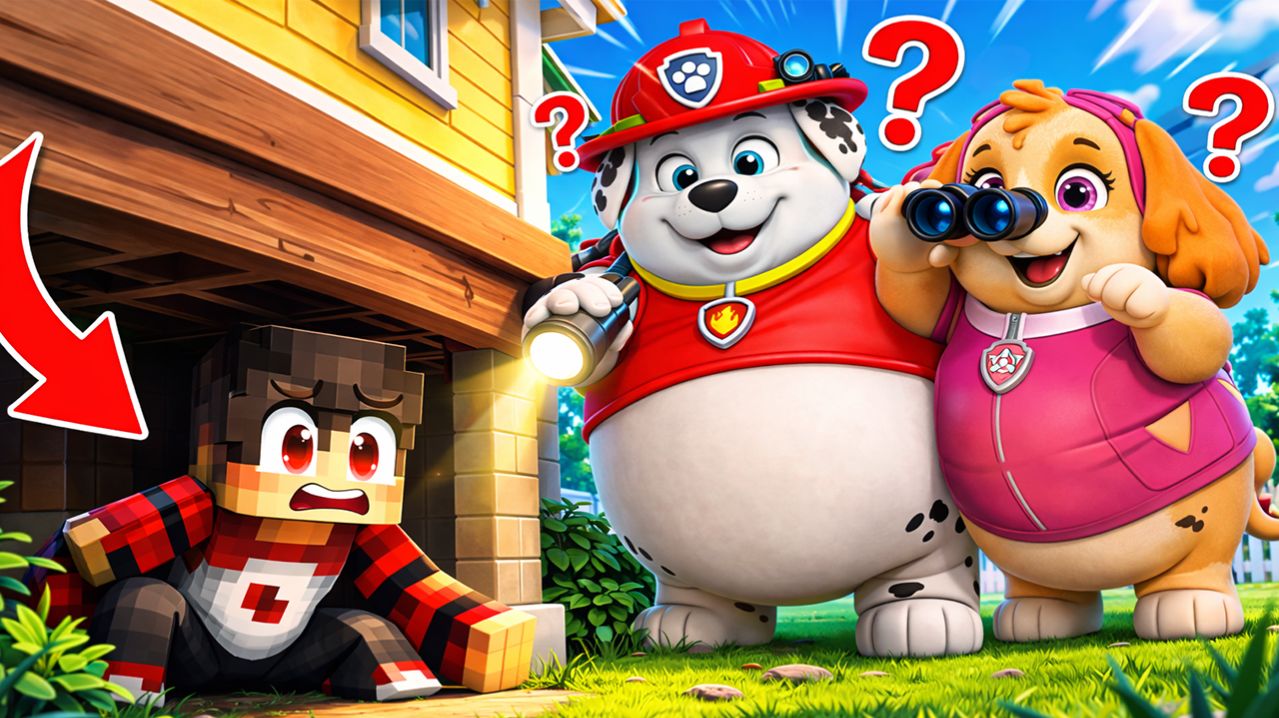 😱 Я СПРЯТАЛСЯ под ДОМОМ ОТ ТОЛСТОГО МАРШАЛА и ТОЛСТОЙ СКАЙ В МАЙНКРАФТЕ