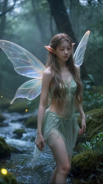 Сказочная фея в лесу #фантазия #феи #природа