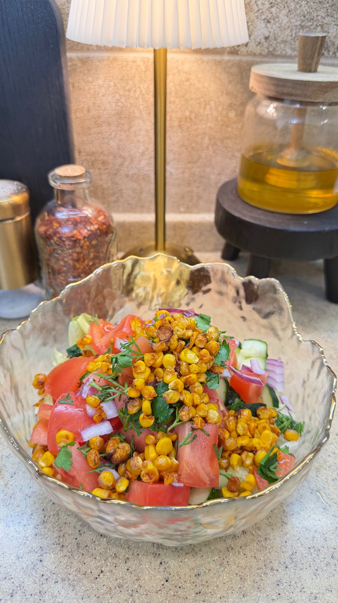 салат с хрустящей кукурузой 🌽