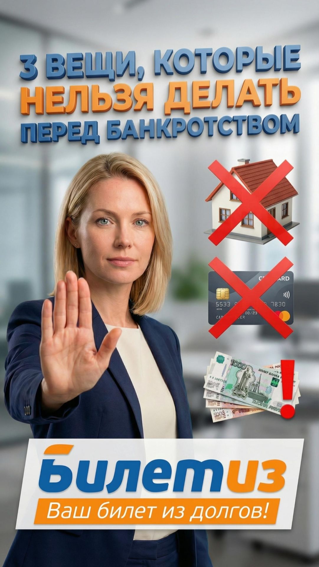 3 вещи которые нельзя делать перед банкротством