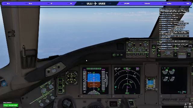 X-Plane 12, FlightFactor V2 777-200ER, AFL005, St Petersburg(ULLI) - Moscow(UUEE)