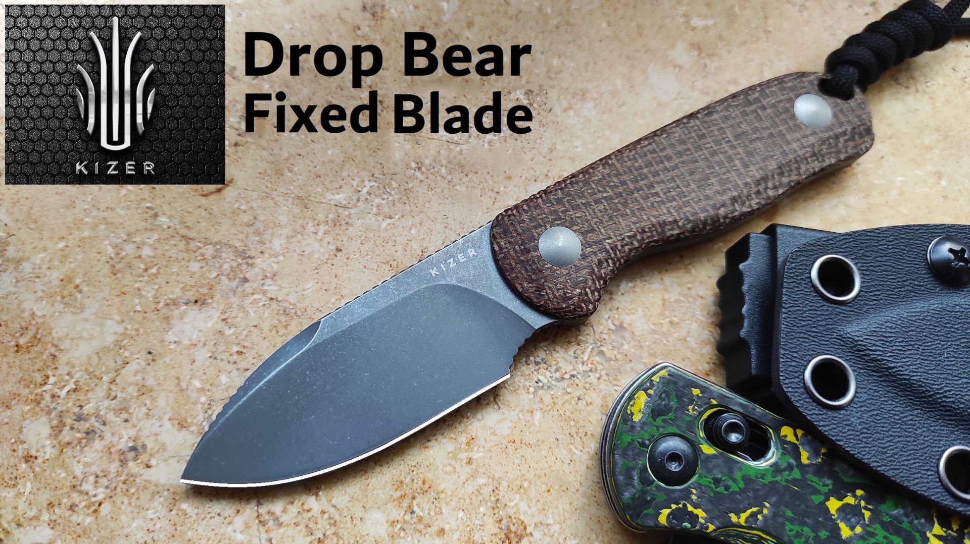 ✅ NEW Kizer Drop Bear Fixed Blade • Azo Design