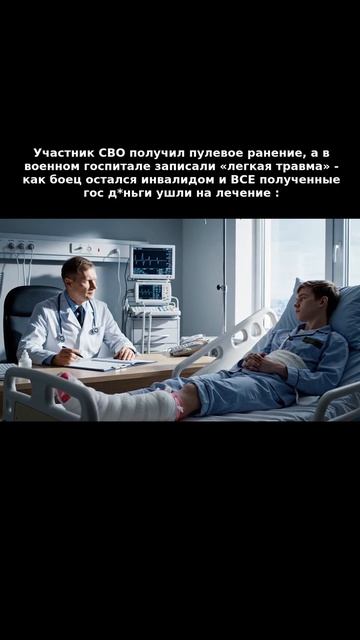 Получил ранение и халатное отношение: