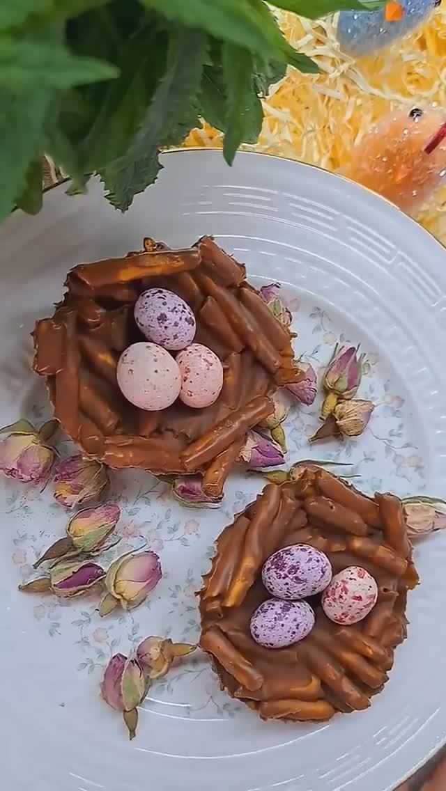 Пасхальные гнёзда из соломки!😍😍😍