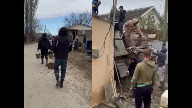 Сотрудники Гильдии принимают участие в расчиске завалов в поселке Мамедкала