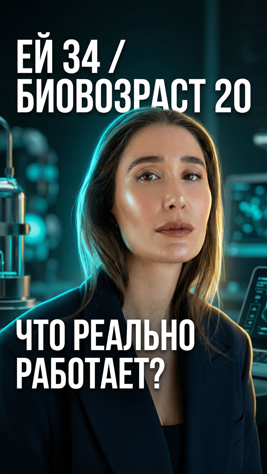 Ей 34 — биологический возраст 20. Хочет дожить до 150 👇