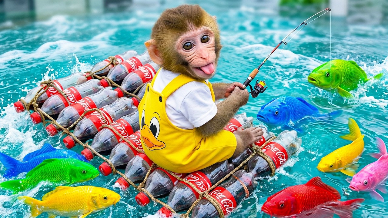 Мультики. Обезьянка и наводнение, мультик. Мультик для детей