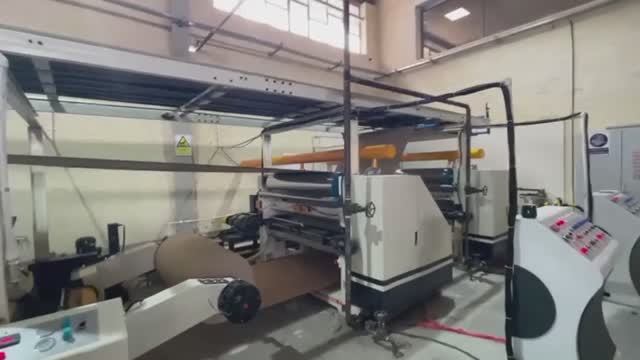 Линия двухслойного гофрокартона - работа оборудования