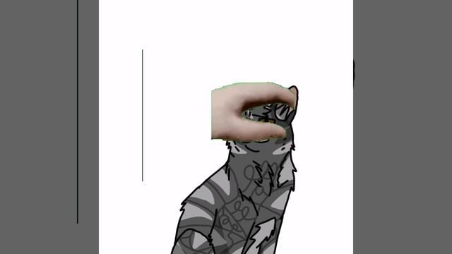 Рука гладит теневого света