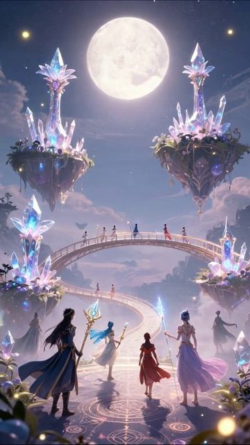 Магический мир под луной #фэнтези #визуализация #искусство