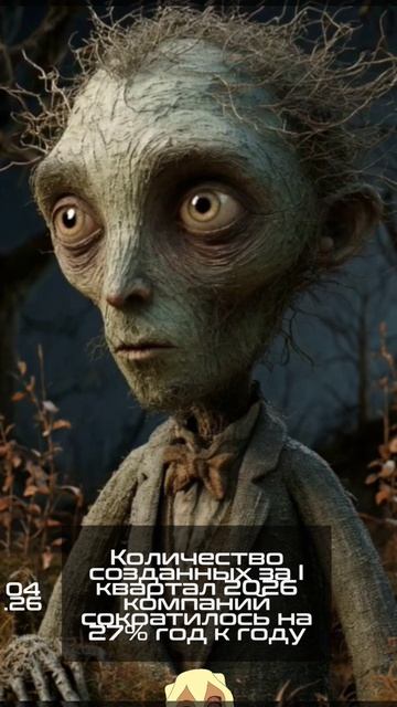 Количество созданных за I квартал 2026 компаний сократилось на 27% год к году