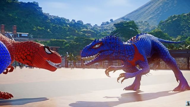 Тирекс. Индоминус. Спинозавр. Битва Динозавров. Мультики про Динозавров.