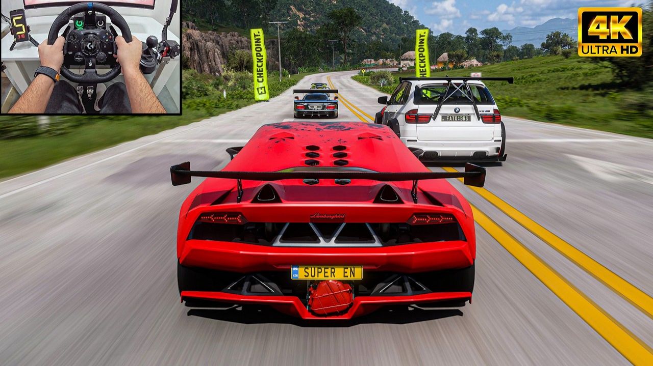 Lamborghini Sesto Elemento VS Extream Truck Toys - Forza Horizon 5