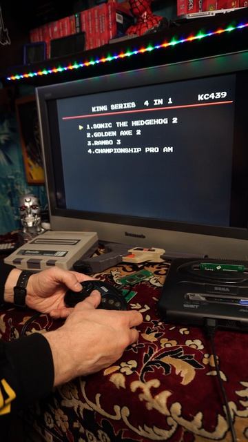 Включил Платку СЕГА #sega #dendy #8bit #nintendo #famicom #sony #16bit #retrogaming #nes #денди