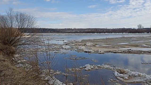 Видео 4. Ледоход на реке Вятке. 04.04.2026 года. (Продолжение.)