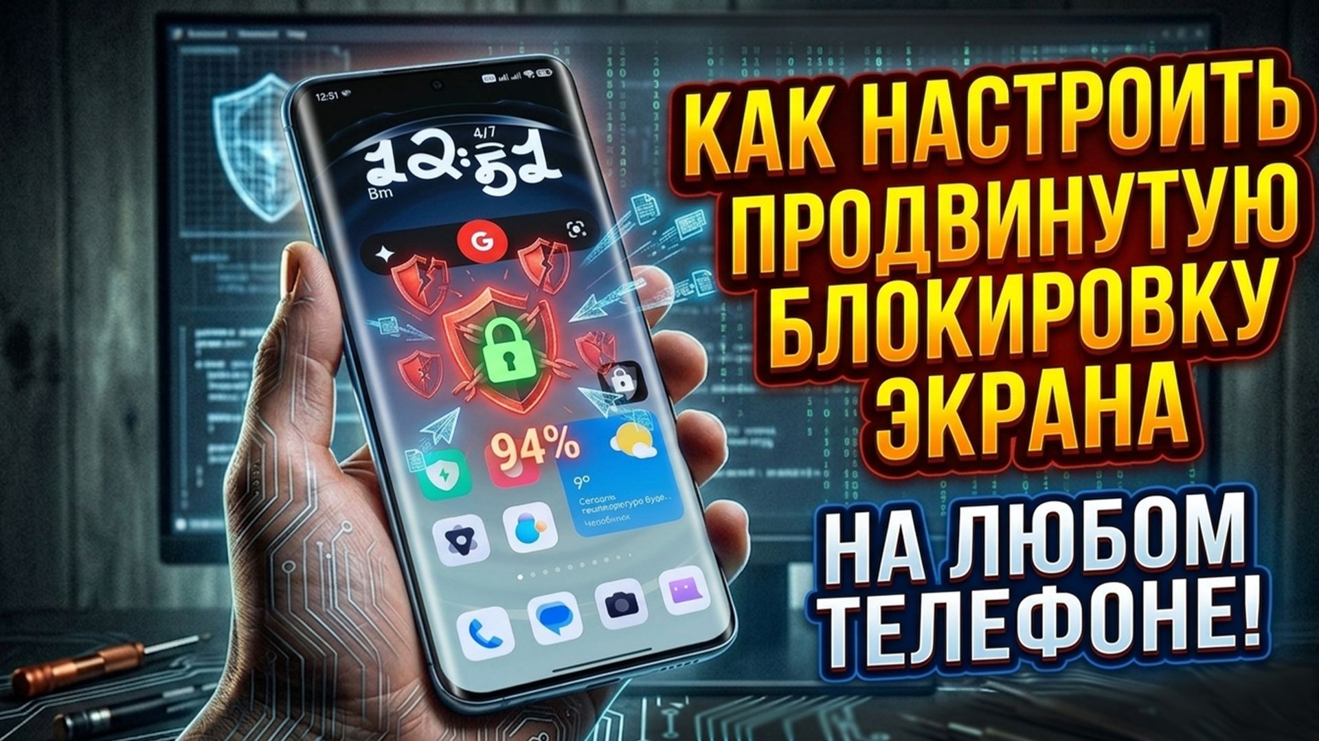 Как настроить ПРОДВИНУТУЮ БЛОКИРОВКУ ЭКРАНА НА ЛЮБОМ ТЕЛЕФОНЕ