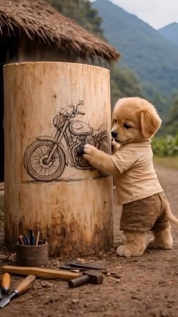 Бедный пёс мультфильм ИИ