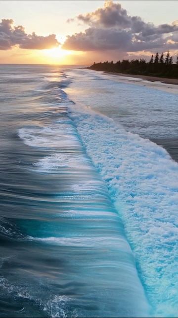 Серфинг на закате: волны и океан #серфинг #океан #приключения