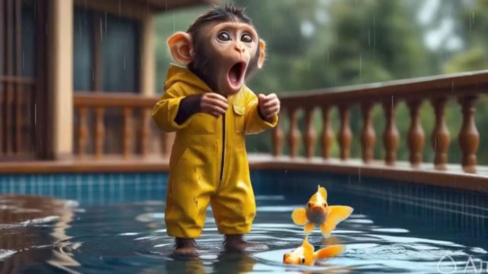 Мультики для детей . Обезьянка и наводнение.