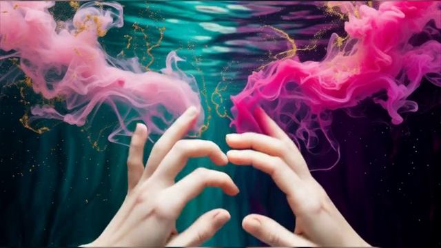 Флюид‑арт под медитативное пианино: пастель и золотые блёстки.