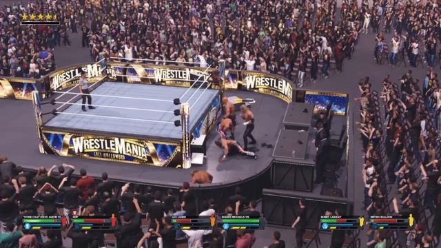 WWE Stone Cold Vs Bulldog Vs Glant Vs DDp Vs HBK Vs Luger Vs Steiner Vs Lashley