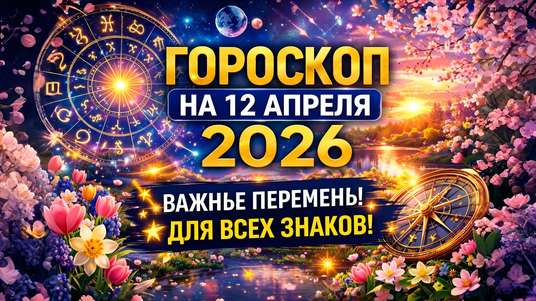 Гороскоп на 12 апреля 2026 💫 Важные перемены для всех знаков!