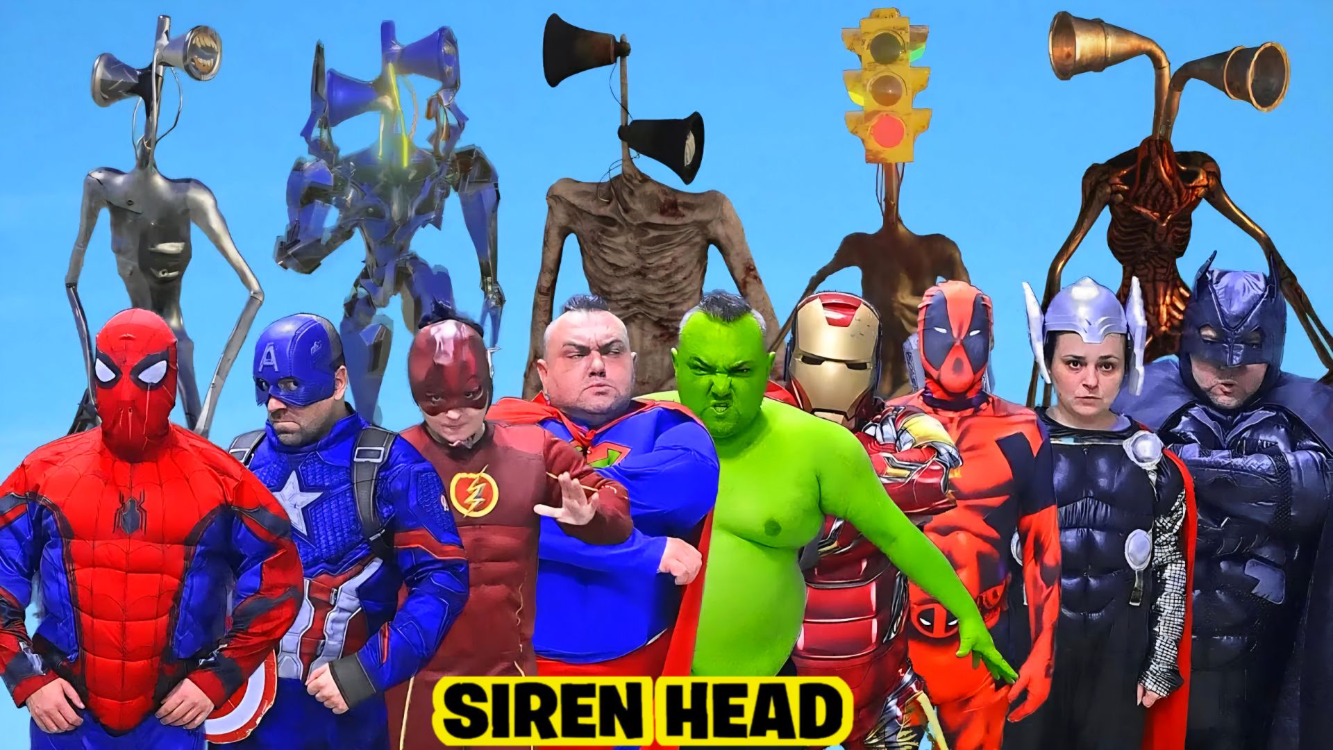 📢 СИРЕНОГОЛОВЫЙ 📢 - против СУПЕРГЕРОЕВ. Кто круче? SIREN HEAD или SUPERHEROES.