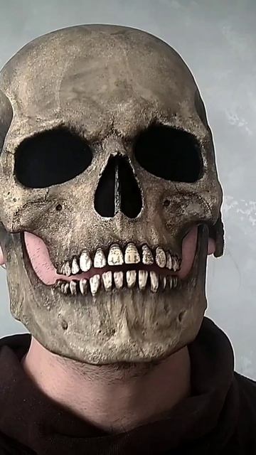 Маска - Шлем Череп с Подвижной Челюстью