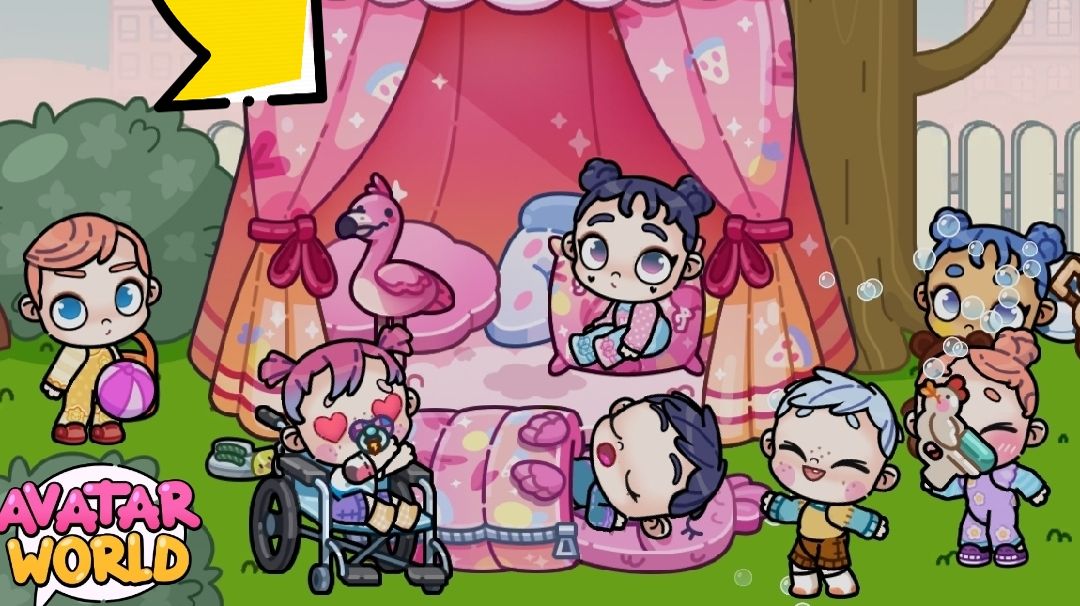 Пижамная вечеринка Дани и Анфисы в аватар ворлд