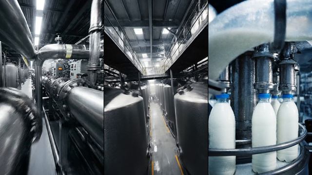 Пример видео с помощью нейросети для завода молочной продукции