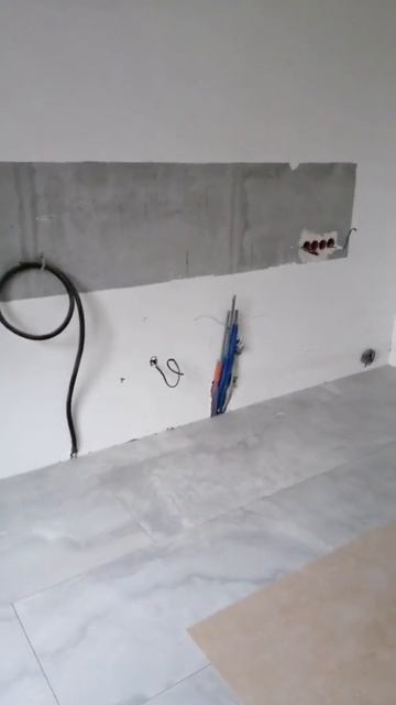 Подготовка зоны кухни для замера.