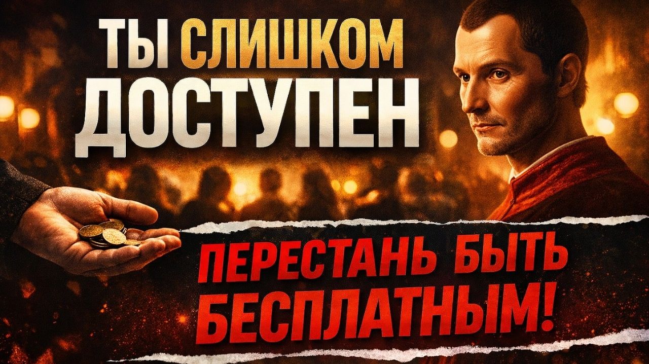 Почему вас не ценят ? Не будь доступным. Будь ценным ☀️ | Макиавелли