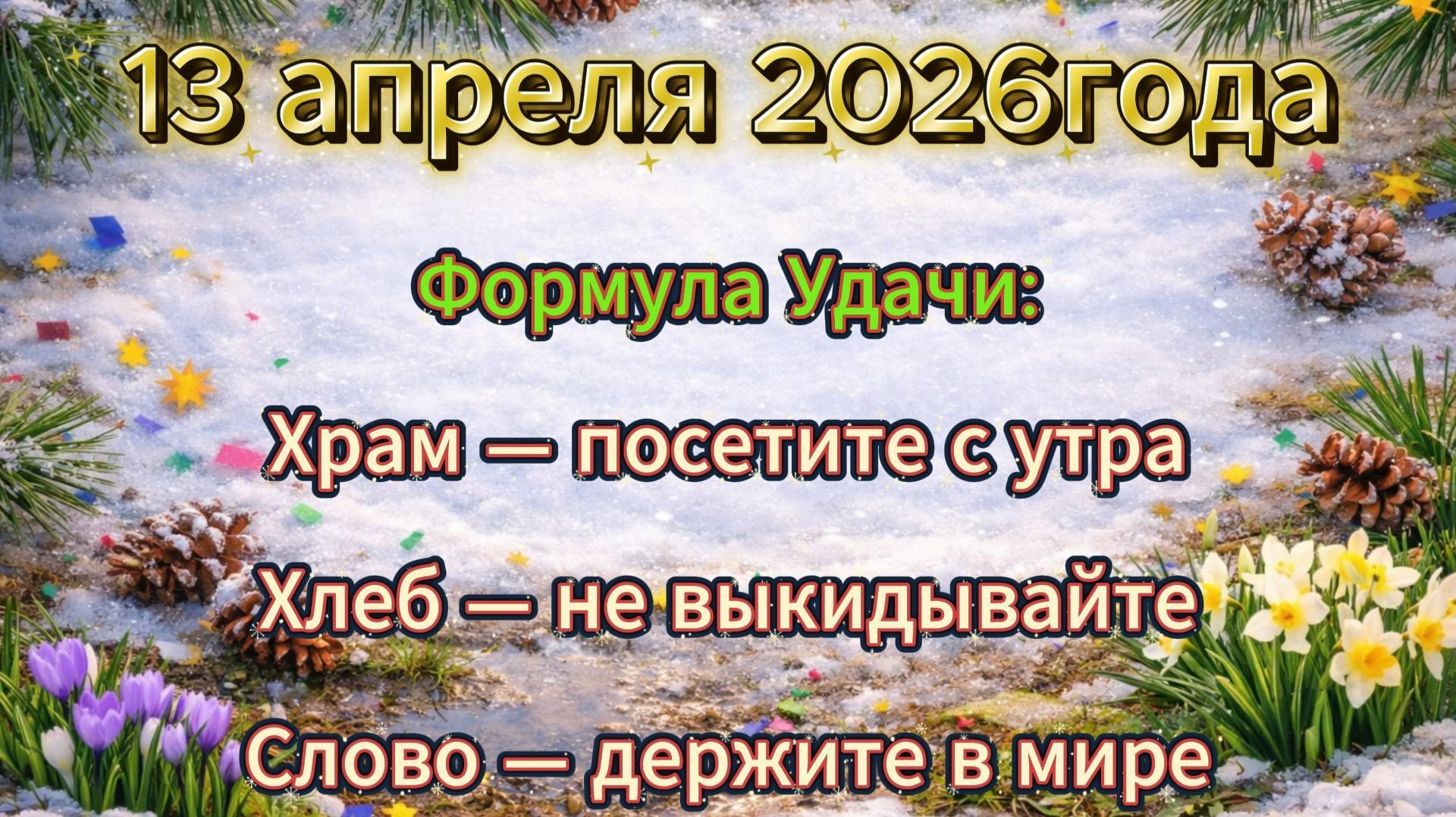 Народные приметы на 13 апреля 2026 года