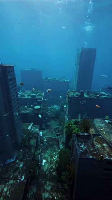 Погружение в заброшенный подводный город #подводныймир #заброшенное #природа