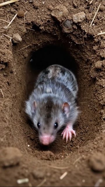 Маленький крот: жизнь под землёй #крот #животные #природа