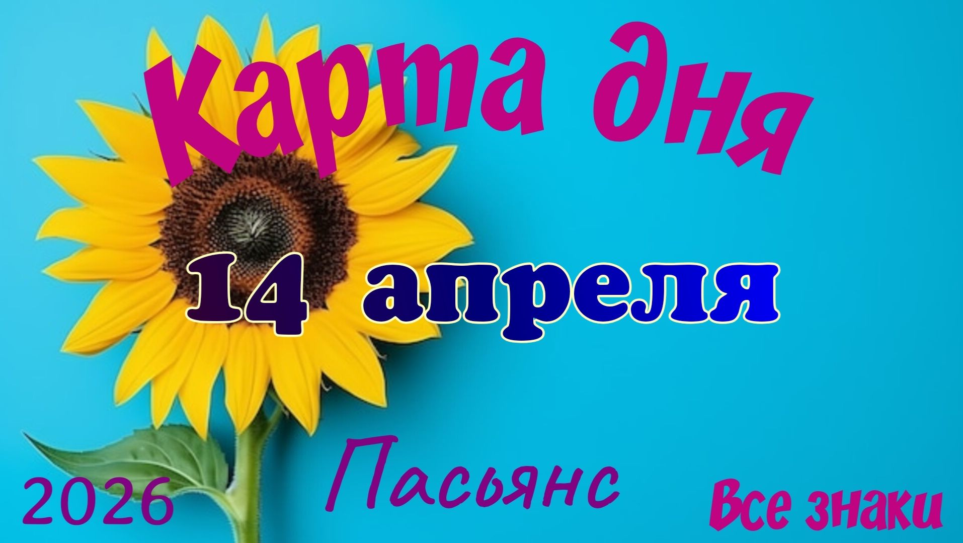 Карта дня🎁 14 апреля 🌞💐Пасьянс. Тайм-код в описании 🦢